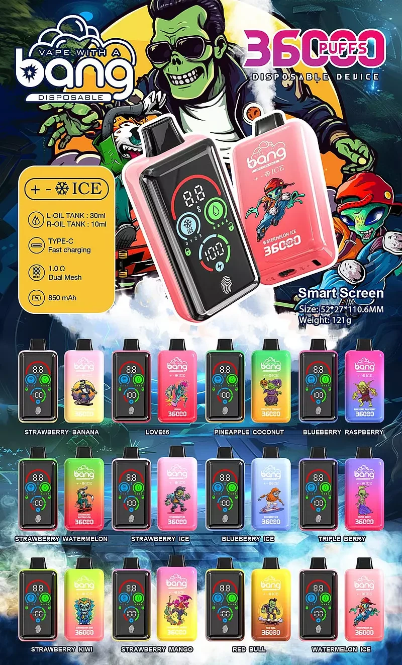 BANG 36000 Ice レベル36Kパフ 使い捨てベイプ