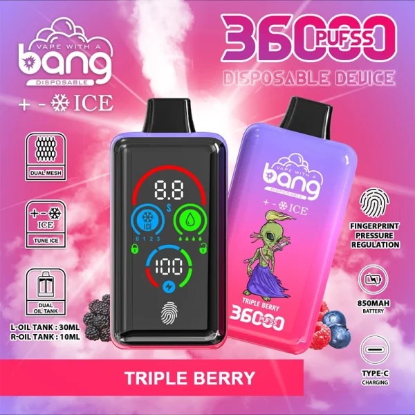 BANG 36000 Ice レベル36Kパフ 使い捨てベイプ