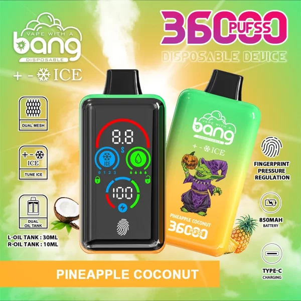 BANG 36000 Ice レベル36Kパフ 使い捨てベイプ
