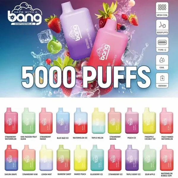 BANG BC5000 パフ 使い捨てベープ-3 BANG BC5000 パフ 使い捨てベープ