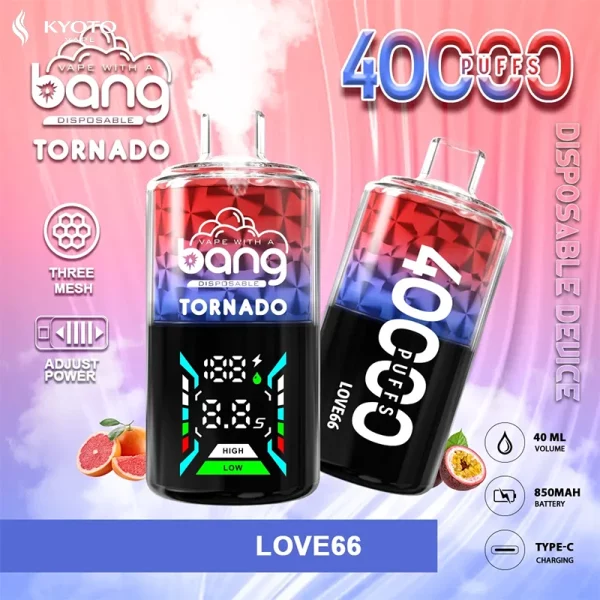 BANG Tornado 40000パフ 使い捨てベイプ love66