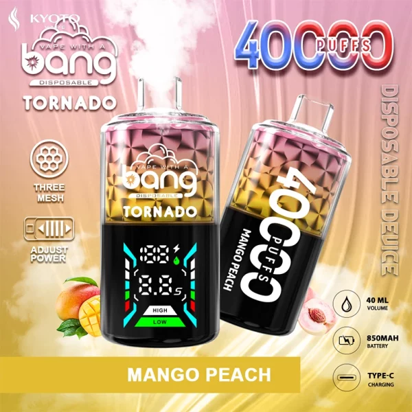BANG Tornado 40000パフ 使い捨てベイプ mango peach