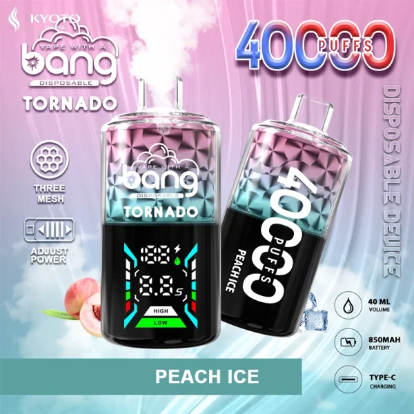 BANG Tornado 40000パフ 使い捨てベイプ peach ice