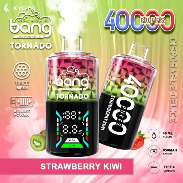 BANG Tornado 40000パフ 使い捨てベイプ strawberry kiwi