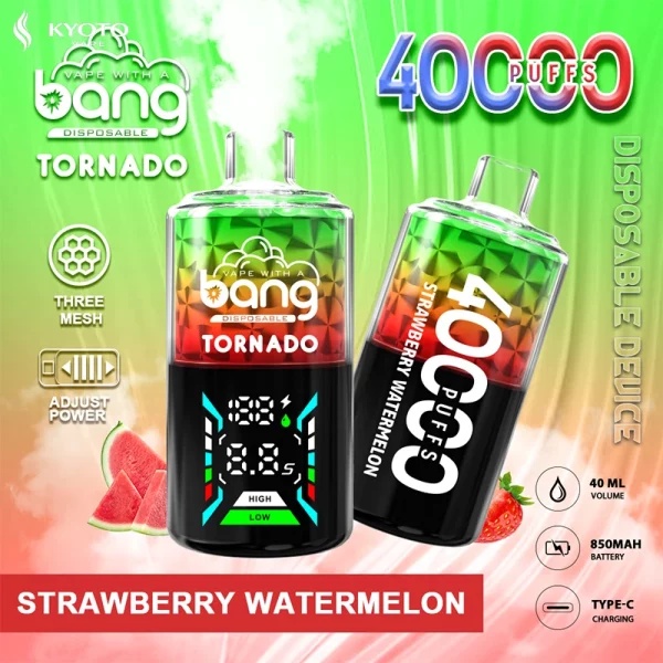 BANG Tornado 40000パフ 使い捨てベイプ strawberry watermelon