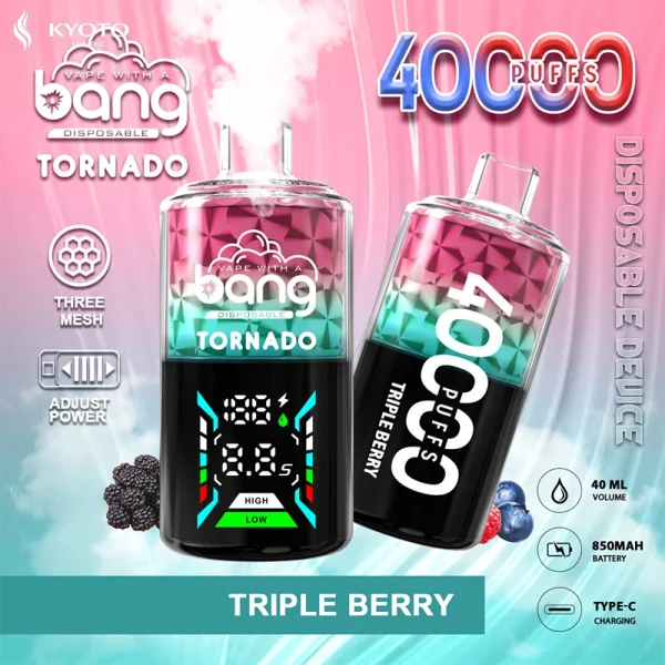 BANG Tornado 40000パフ 使い捨てベイプ triple berry