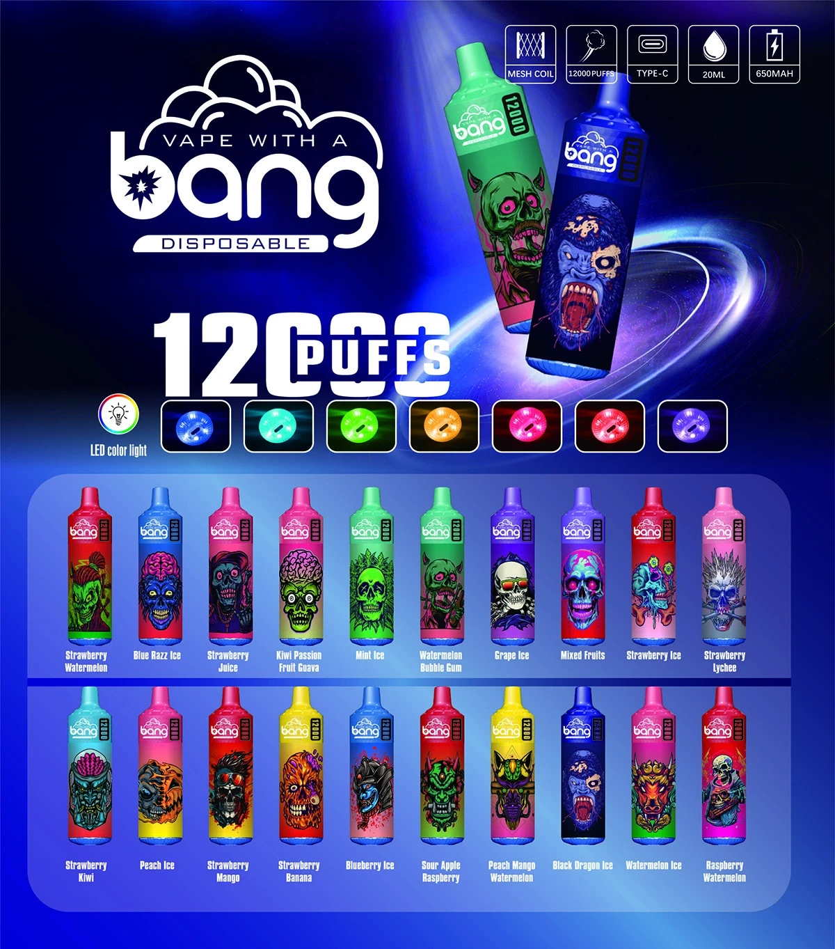 Bang King 12000パフ – 大容量使い捨て電子タバコ