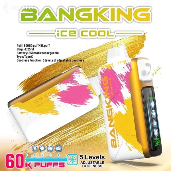 Bang King 60000 パフ 使い捨てベープ sour Lush gummy Bang King 60000 パフ 使い捨てベープ sour Lush gummy