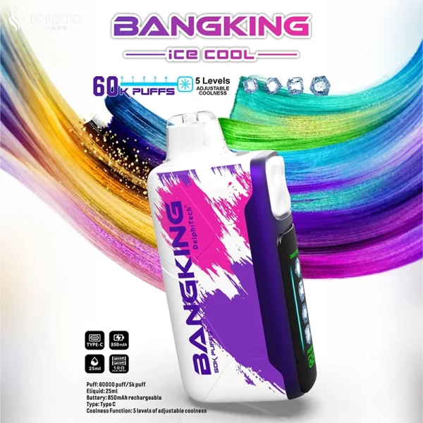 Bang King 60000 パフ 使い捨てベープ strawberry dragobfruit