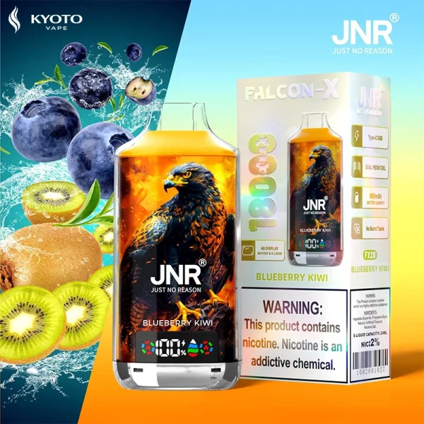 JNR Falcon X 18000 Puffs blueberry kiwi