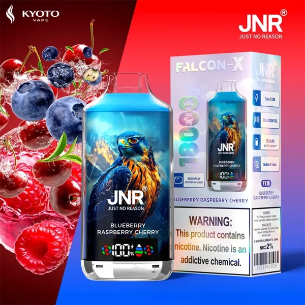 JNR Falcon X 18000 Puffs blueberry raspberry cherry