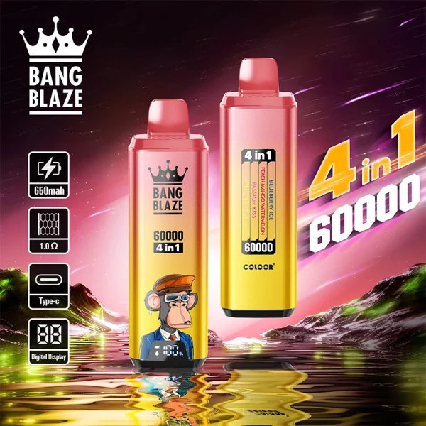 Bang Blaze 60000 blueberry ice peach mango watermelon passion kiss melon apple
