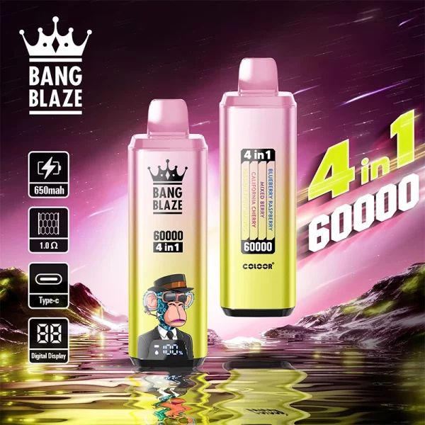 Bang Blaze 60000 blueberry raspberry mixed berry california cherry passion fruit mango