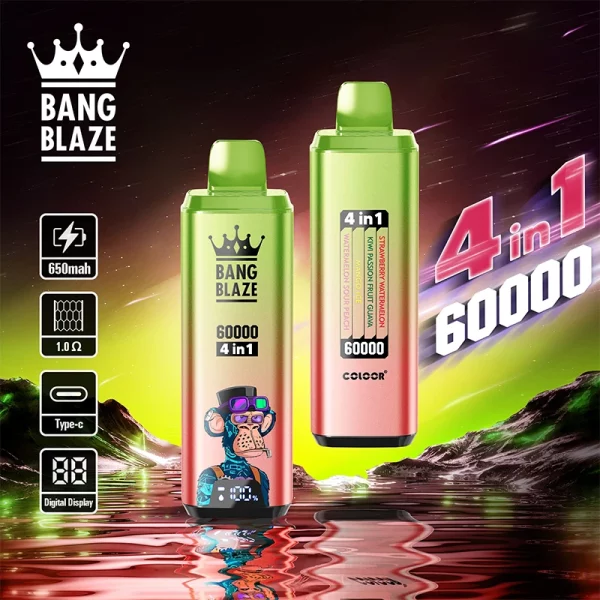 Bang Blaze 60000 strawberry watermelon kiwi passion fruit guava mango ice watermelon sour peach