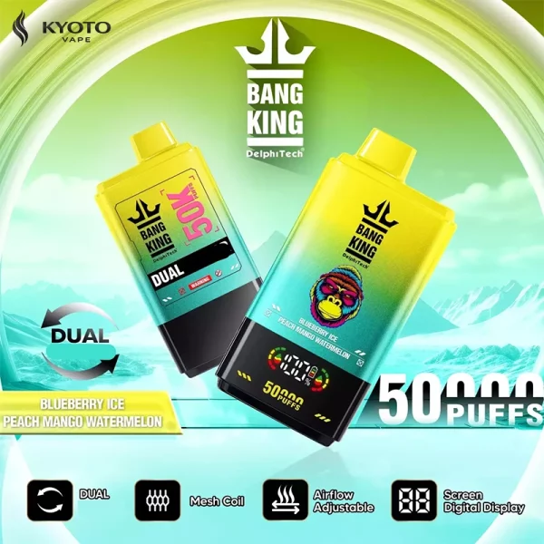 Bang King 50000 Puffs blueberry ice peach mango watermelon
