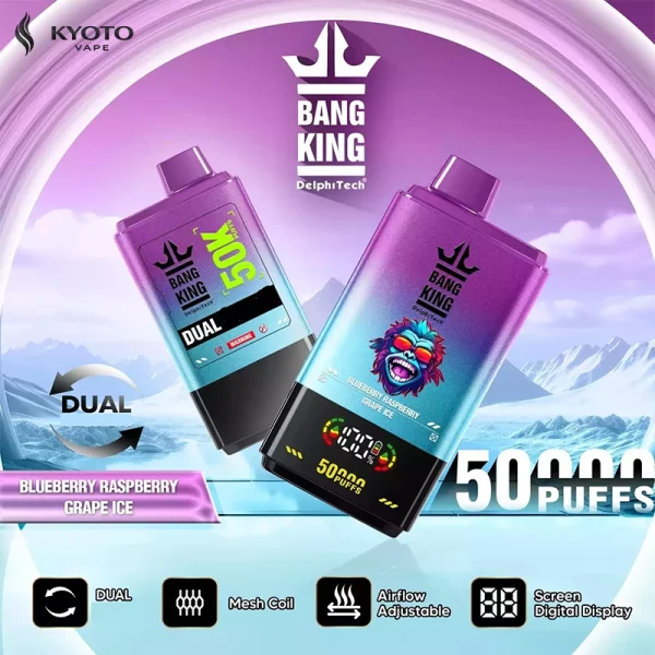 Bang King 50000 Puffs blueberry raspberry grape ice