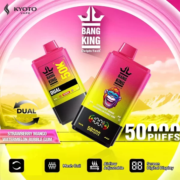 Bang King 50000 Puffs strawberry mango watermelon bubble gum