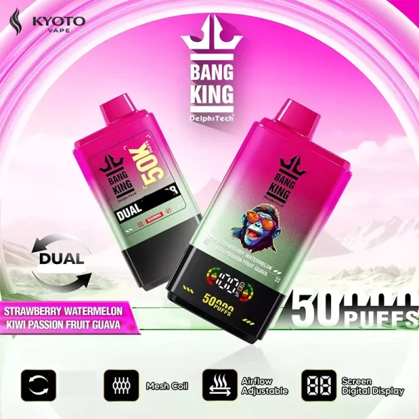 Bang King 50000 Puffs strawberry watermelon kiwi passion fruit guava