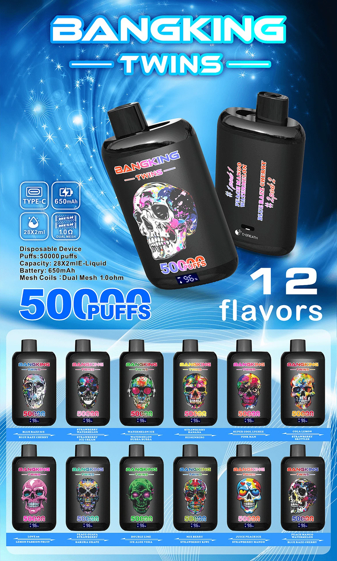Bang King Twins 50000