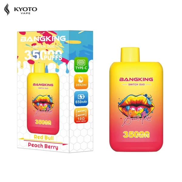 Bangking Switch Duo 35000 Puffs red bull peach berry