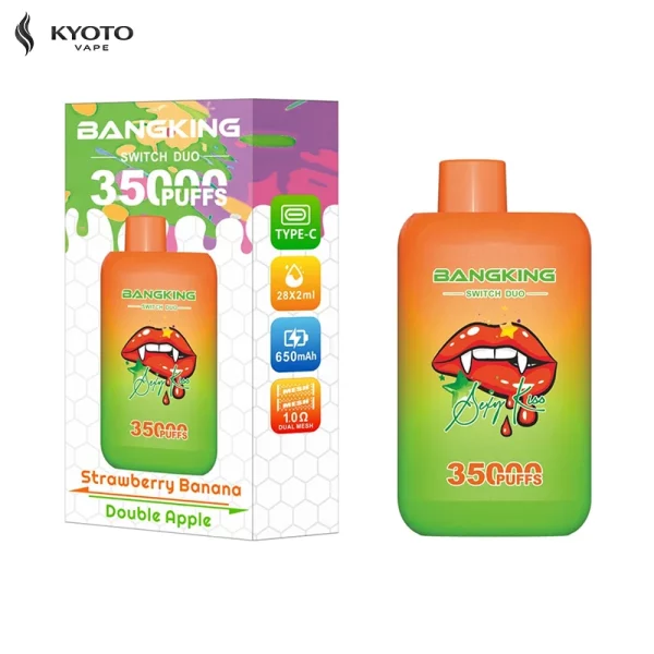 Bangking Switch Duo 35000 Puffs strawberry banana double apple
