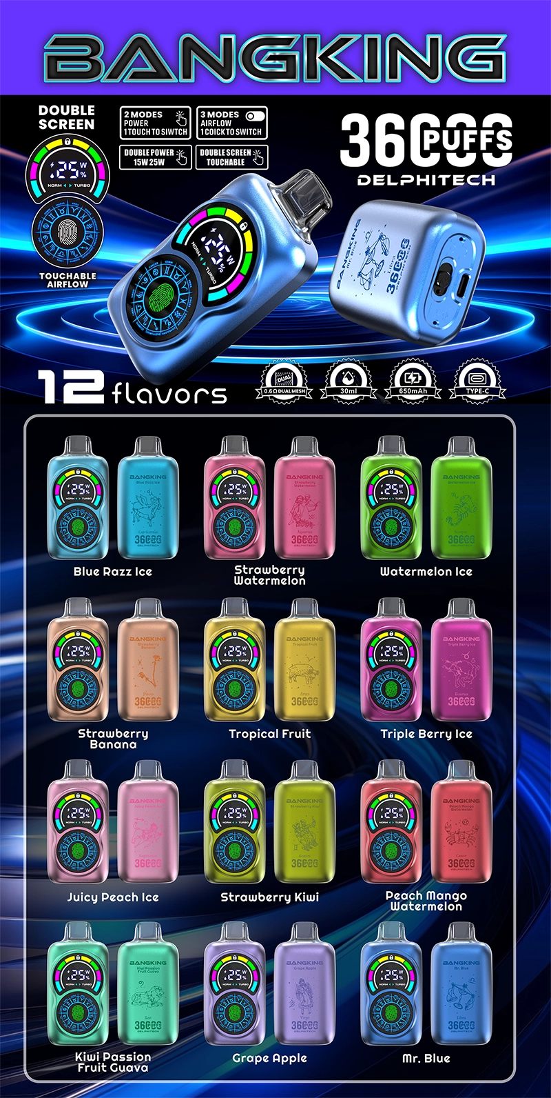 Bang King Constellation 36000 パフ 使い捨てVAPE
