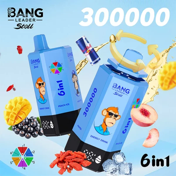 Bang Leader Stoll 300K EnergyDrink PeachIce MangoIce GojiBerry Blackcurrant Mamba
