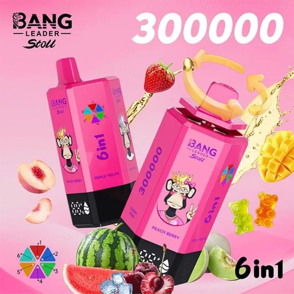 Bang Leader Stoll 300K PeachBerry TripleMelon GrapeIce BlackDragonIce FizyCherryIce GummyBear