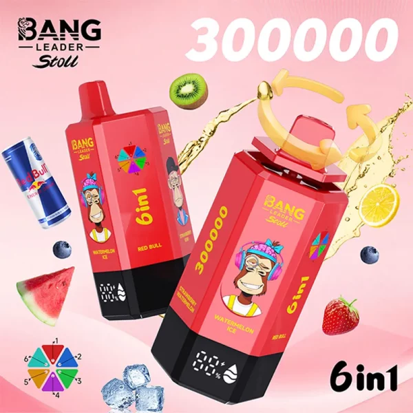 Bang Leader Stoll 300K WatermelonIce RedBull StrawberryKiwi BlueberryIce LemonLime StrawberryWatermelon